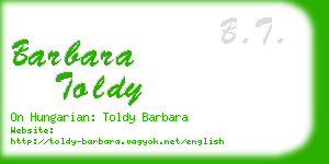 barbara toldy business card